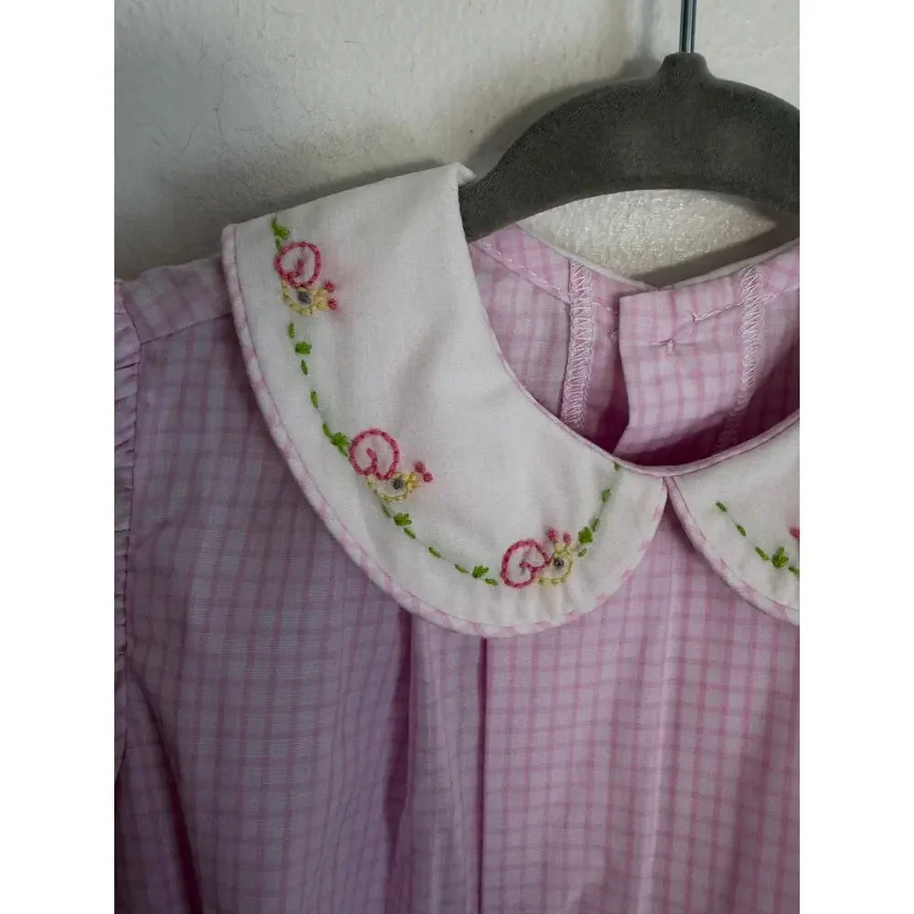 Baby Sen By Remember Nguyen Pink Gingham Bubble NWT size 9mo